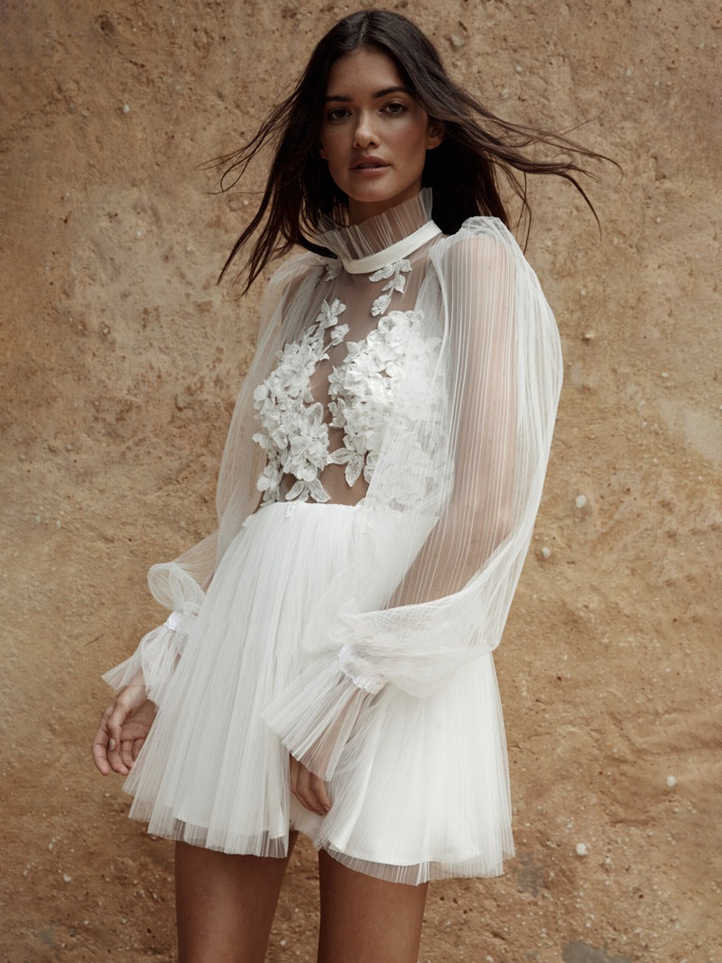 Wedding Backless Short Skirt Wedding Dress