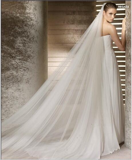 Long White Bridal Veil