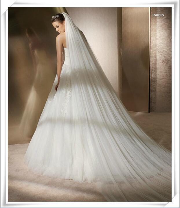 Long White Bridal Veil