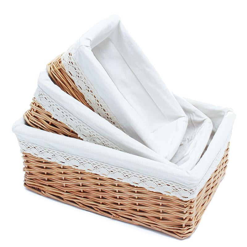 Basket Wicker Storage Box Snack Basket Woven Storage Blue Mainland China
