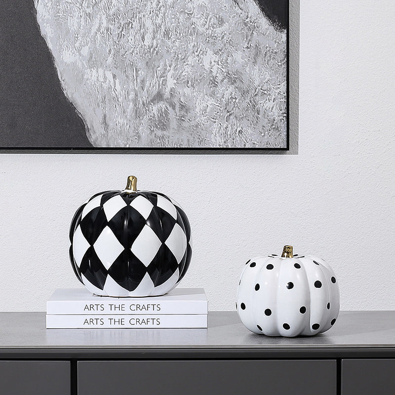Living Room Wine Cabinet Ceramic Pumpkin Shape Decoration Ornaments