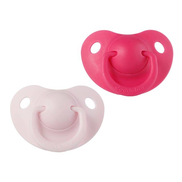 Doodalou Pacifier - Hot Pink and Light Pink