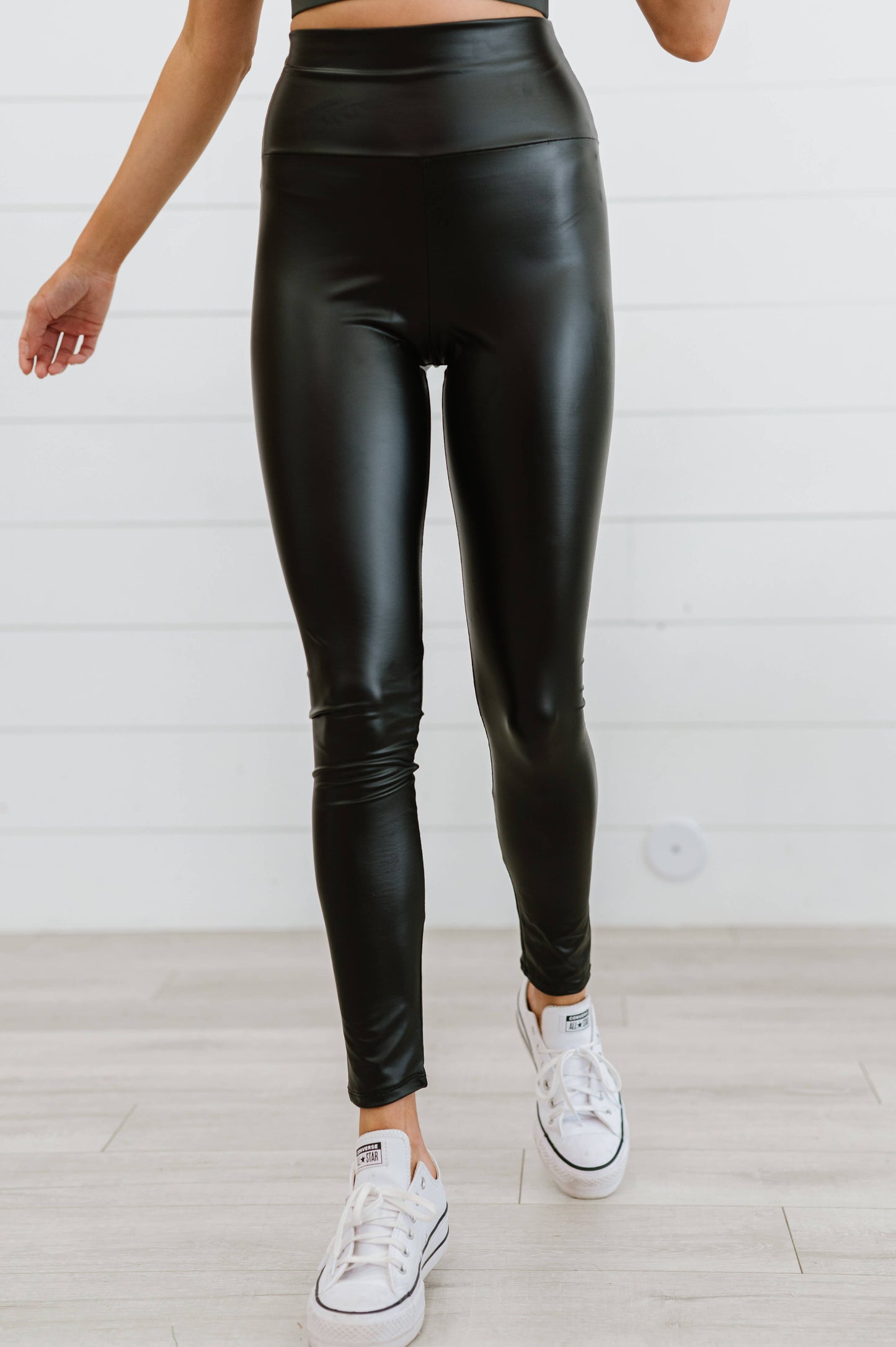 Amoli High Waist Faux Leather Leggings