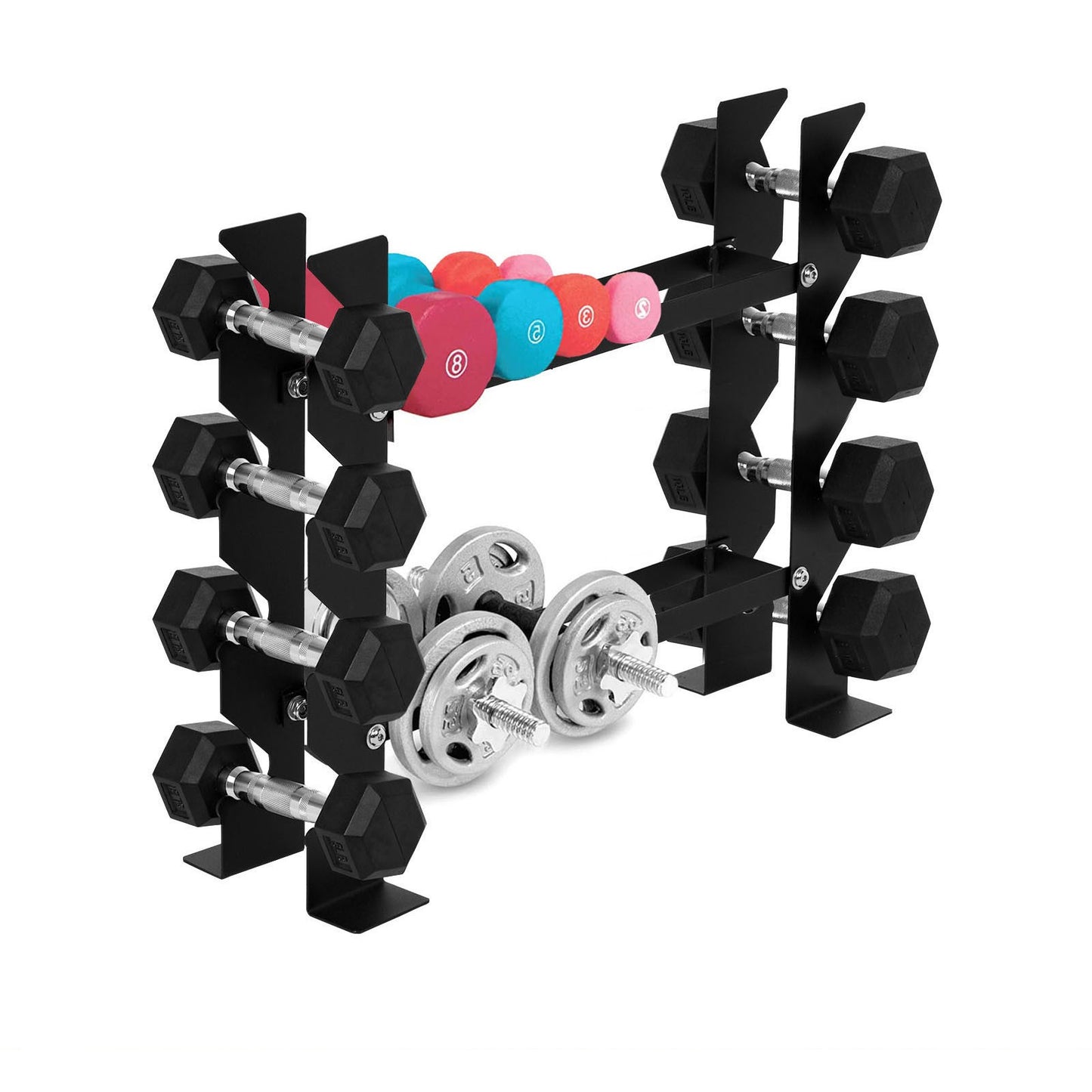 Compact Black Dumbbell Stand Free Weight Stand Suitable For Home Fitness