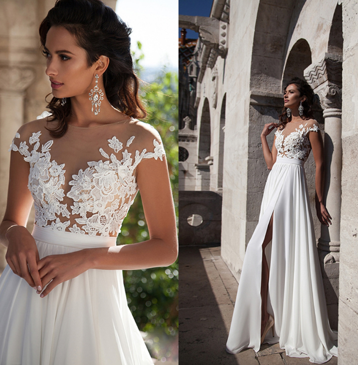 Elegant Bohemian Wedding Dress