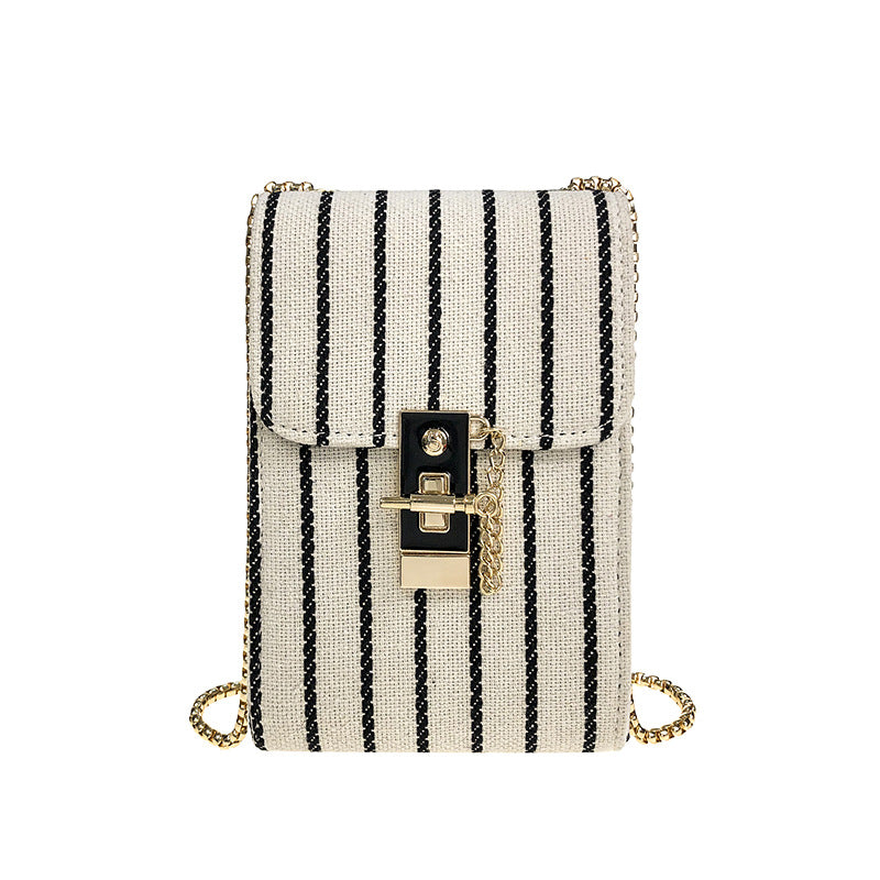 One-shoulder Chain Messenger Bag Personalized Lock Mobile Phone Bag