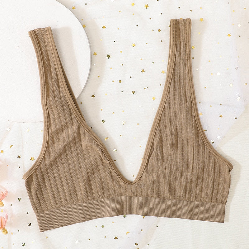 Seamless Bra Sports Bras For Women Plunge Bra Top Female Brassiere Deep V Sexy Women's Underwear Backless Bralette Lingerie