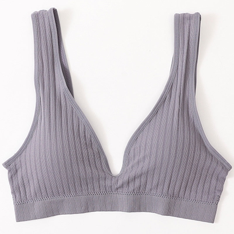 Seamless Bra Sports Bras For Women Plunge Bra Top Female Brassiere Deep V Sexy Women's Underwear Backless Bralette Lingerie