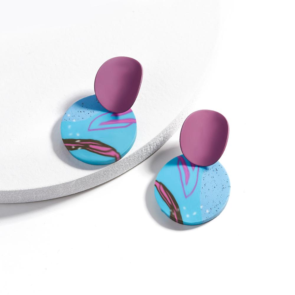 90s Polymer Clay Drop Earrings