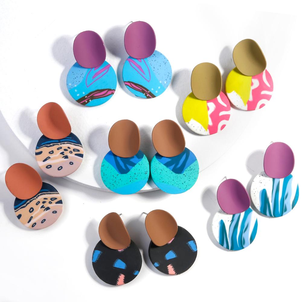 90s Polymer Clay Drop Earrings