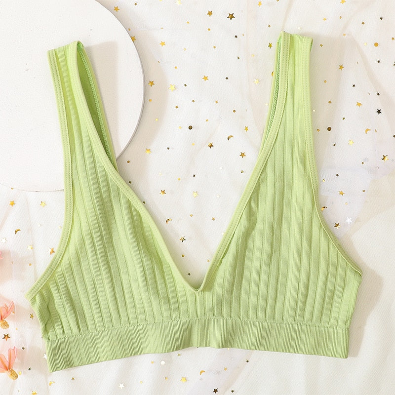 Seamless Bra Sports Bras For Women Plunge Bra Top Female Brassiere Deep V Sexy Women's Underwear Backless Bralette Lingerie
