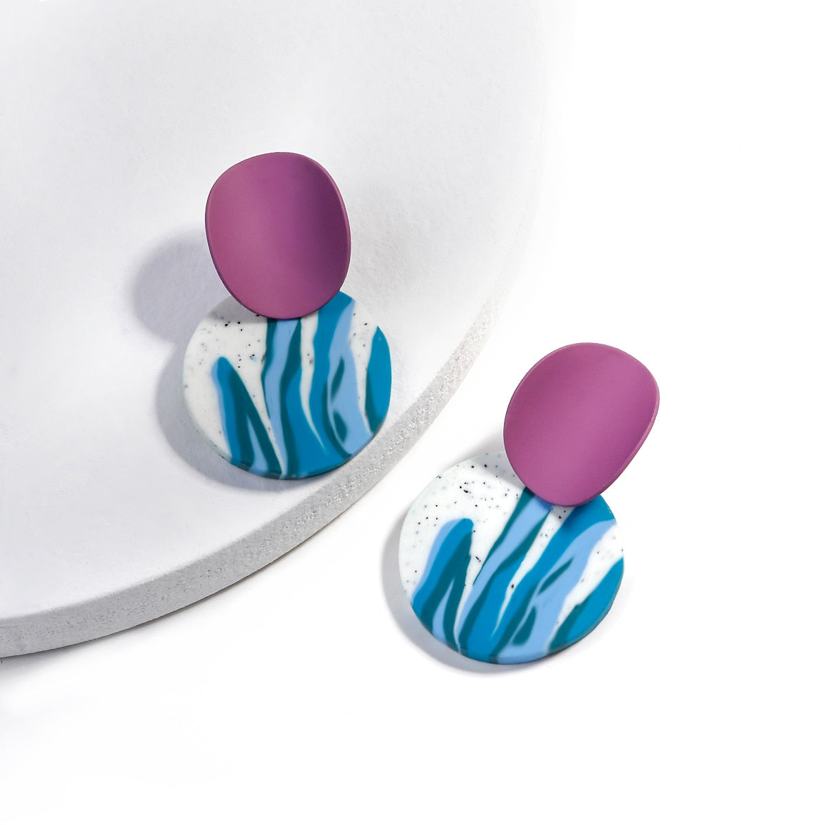 90s Polymer Clay Drop Earrings