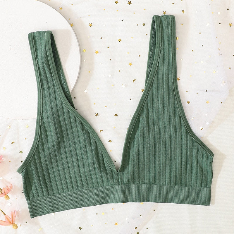 Seamless Bra Sports Bras For Women Plunge Bra Top Female Brassiere Deep V Sexy Women's Underwear Backless Bralette Lingerie