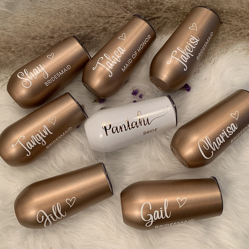 Custom Tumblers, Personalized Bridesmaid Proposal Gifts, Stainless Steel Wine Tumbler, Bachelorette Party Gifts, Wedding Gift