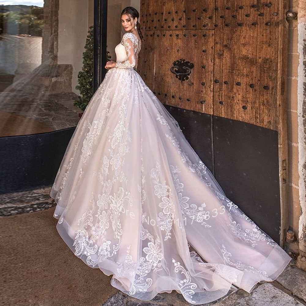 Gorgeous Ball Gown Wedding Dress with Long Sleeves