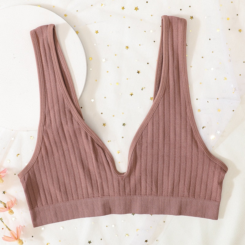 Seamless Bra Sports Bras For Women Plunge Bra Top Female Brassiere Deep V Sexy Women's Underwear Backless Bralette Lingerie