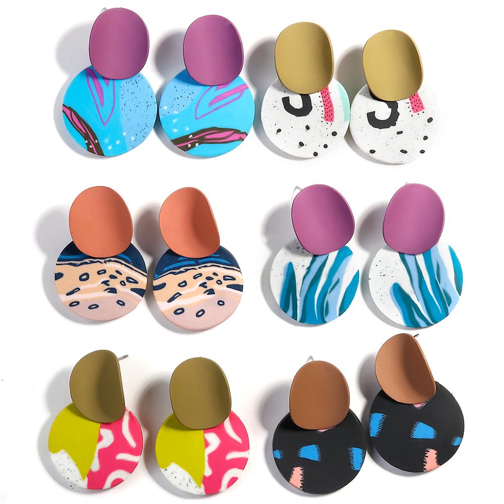 90s Polymer Clay Drop Earrings