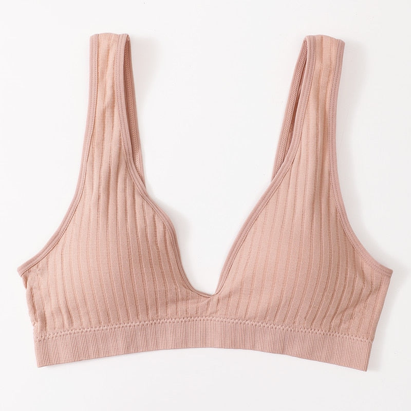 Seamless Bra Sports Bras For Women Plunge Bra Top Female Brassiere Deep V Sexy Women's Underwear Backless Bralette Lingerie
