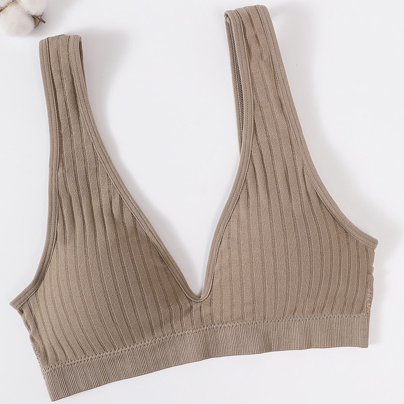 Seamless Bra Sports Bras For Women Plunge Bra Top Female Brassiere Deep V Sexy Women's Underwear Backless Bralette Lingerie