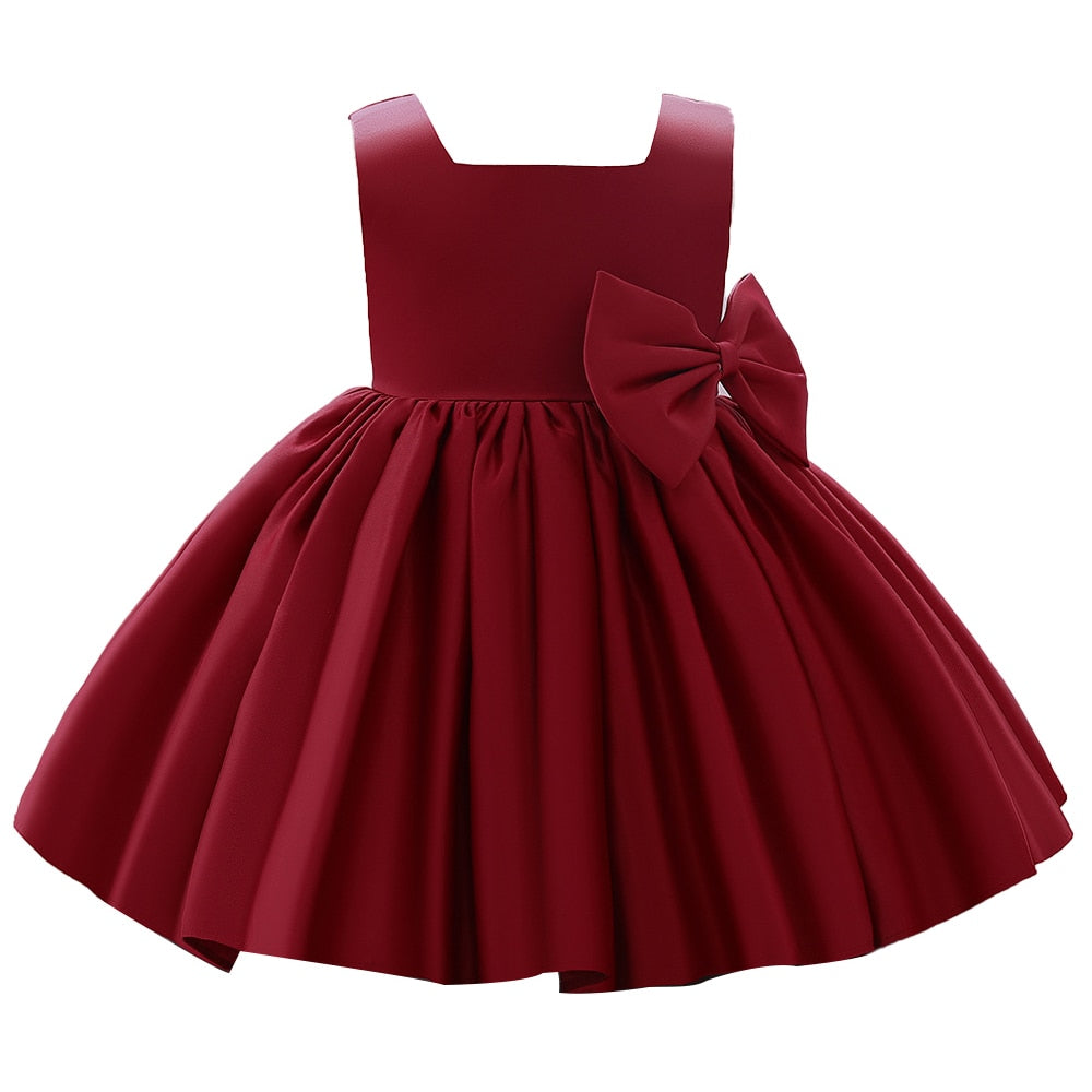 Girls Dress with Bow, Flower Girl Dress