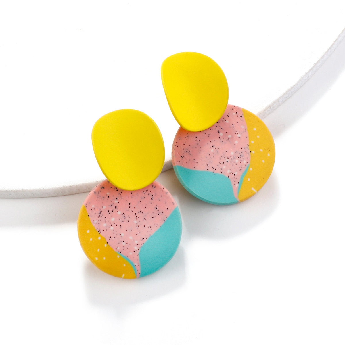 90s Polymer Clay Drop Earrings