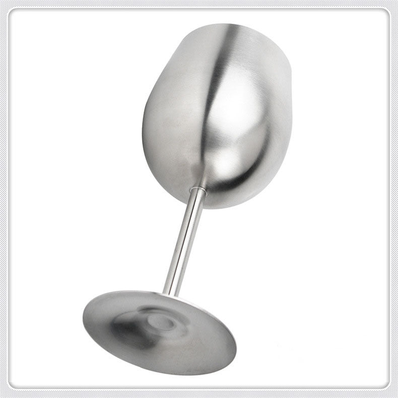 Silver Stainless Steel Wine Glasses