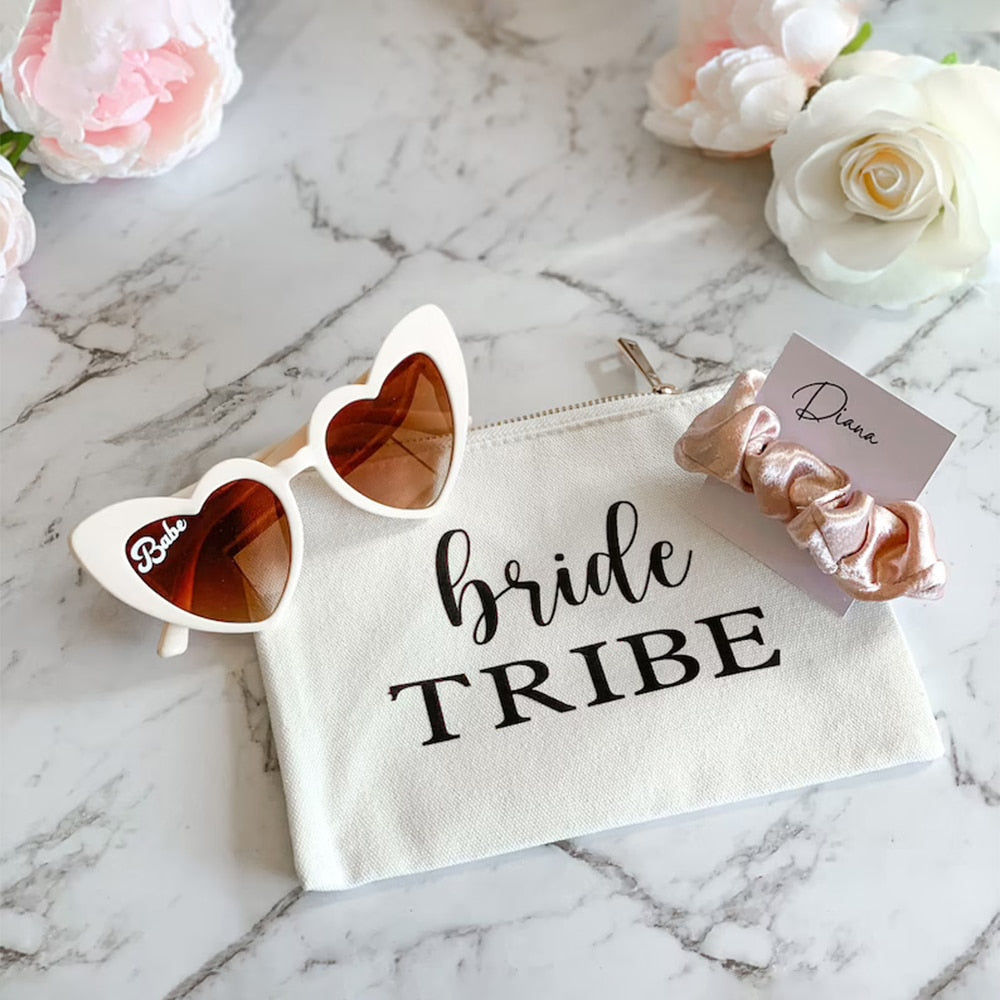 Personalized Heart Shaped Sunglasses For Women Custom Bride Sunglasses Bridesmaid Gifts Beach Bride Bachelorette Party Favors