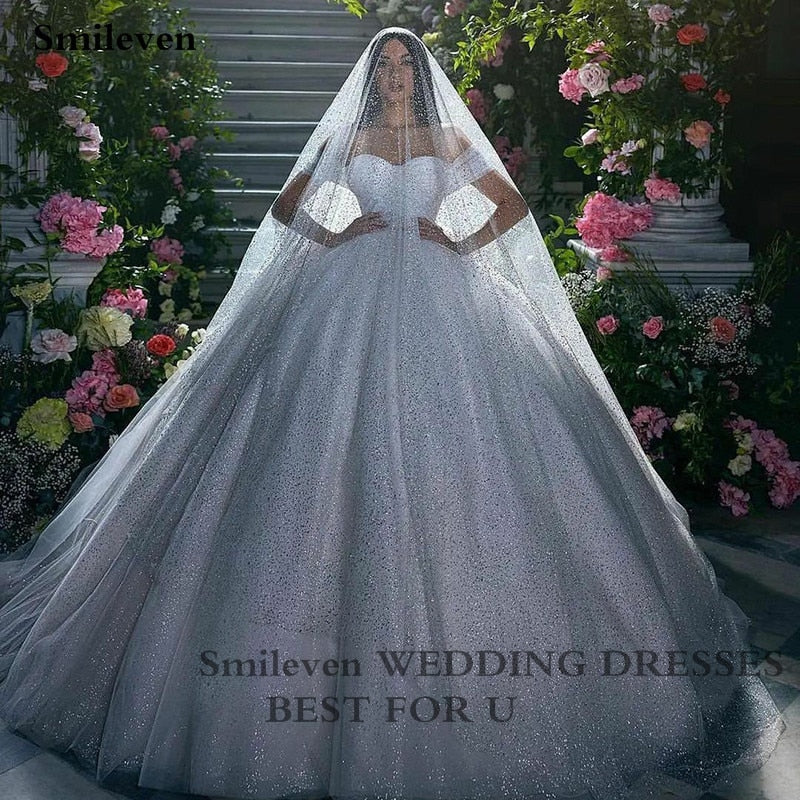 Sweetheart Princess Wedding Dress and Ball Gown with Off the Shoulder Boddess