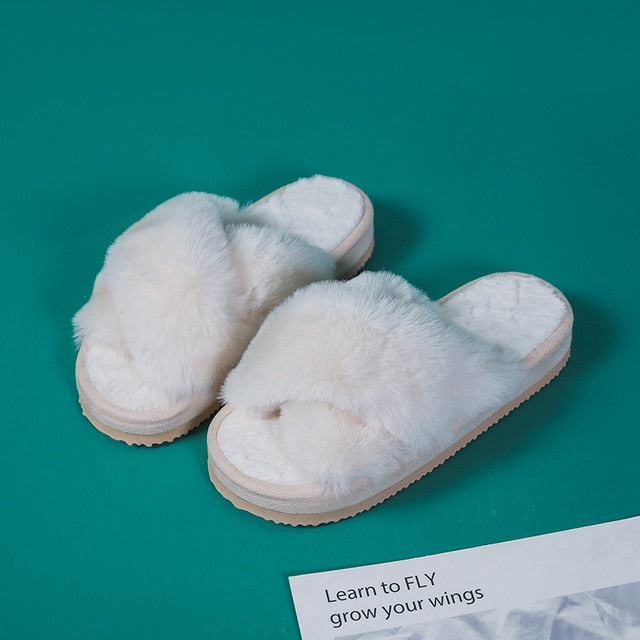 White Bridal Slippers, Getting Ready Shoes, Fuzzy Slippers, For the Bride
