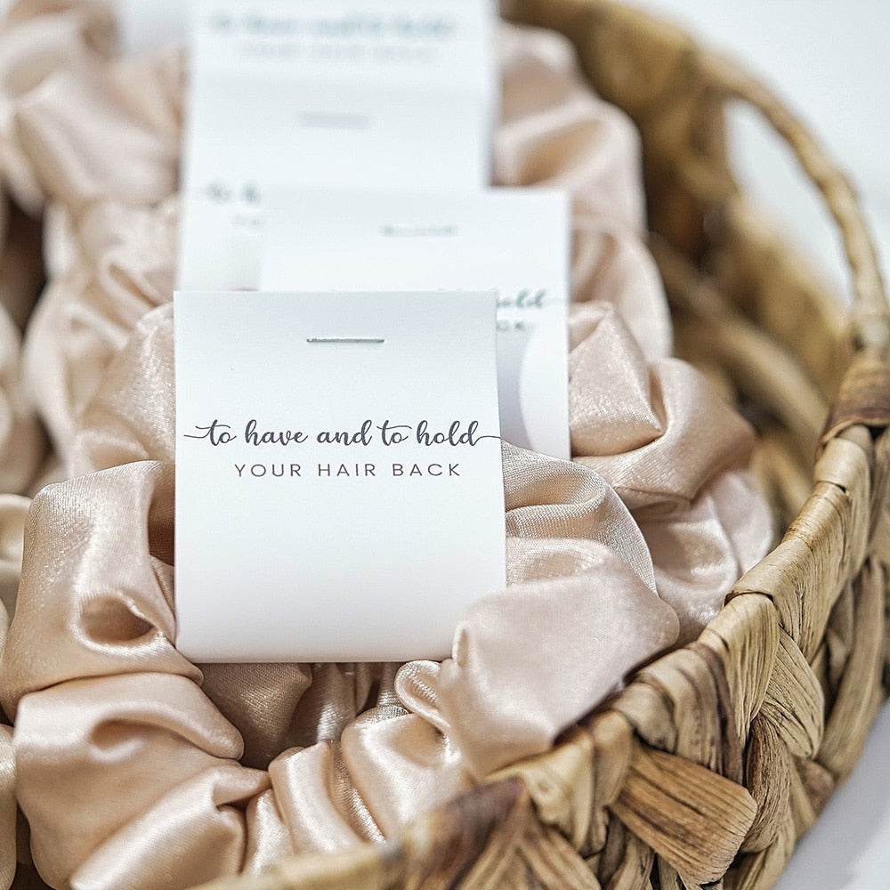 Satin Bridesmaid Proposal Scrunchies, Hair Ties, Wedding Gift Ideas, I Can't Say I Do Without You, Soft Satin, Scrunchie, Bridesmaid Gift Boxes