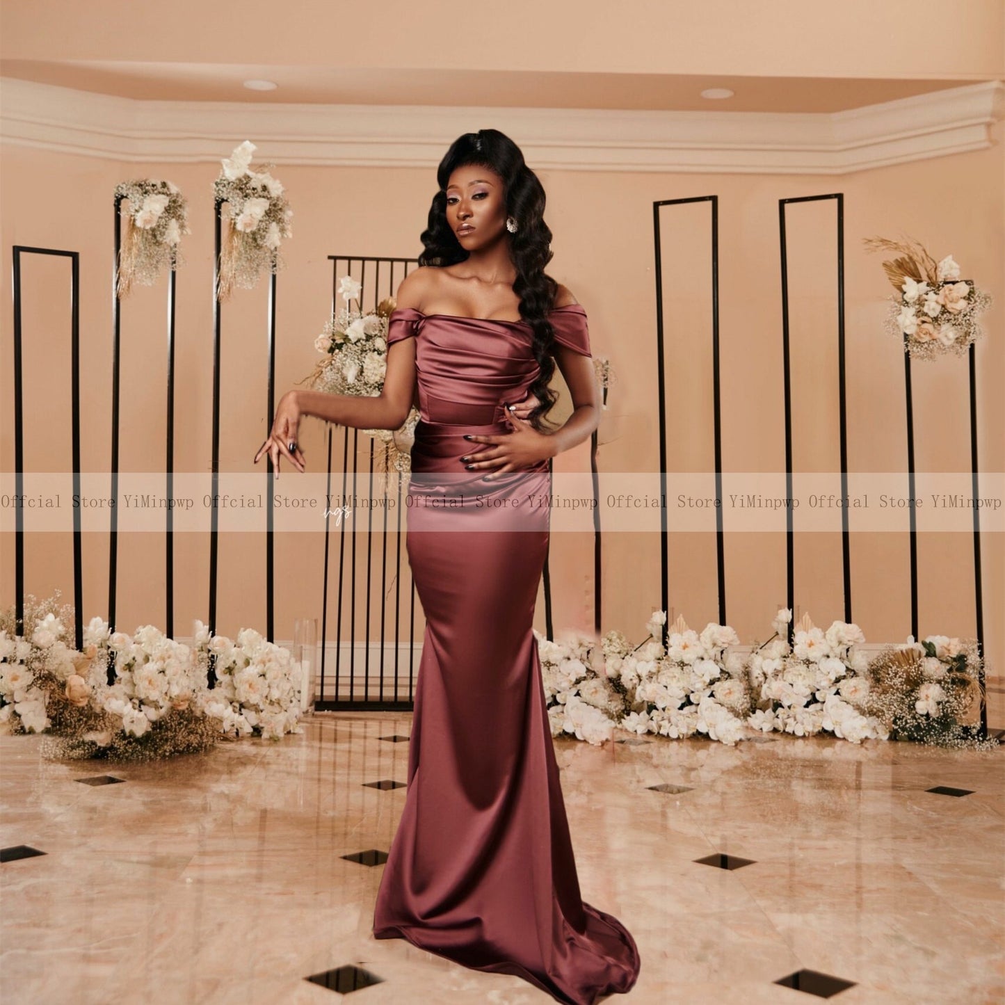 Off the Shoulder Bridesmaid Dress