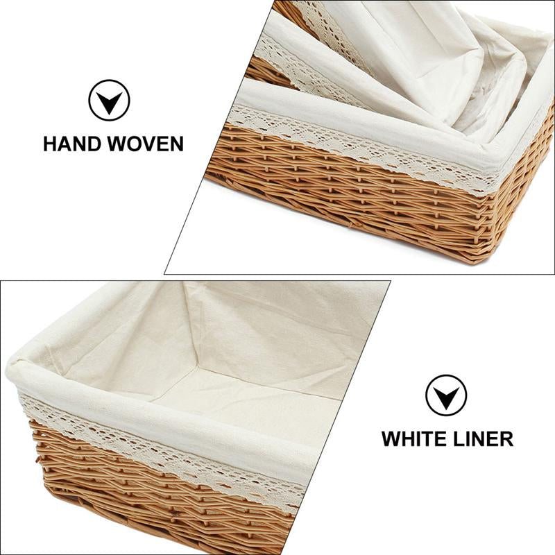 Basket Wicker Storage Box Snack Basket Woven Storage Blue Mainland China