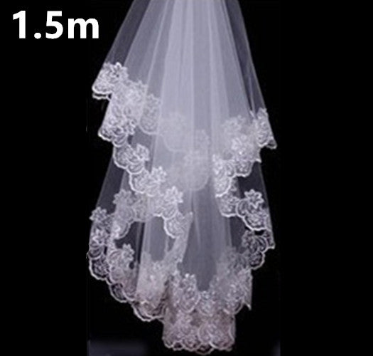 Bridal Wedding Veil Headdress (3 meters long, multiple colors)