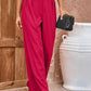 Pleated Detail Straight Leg Pants