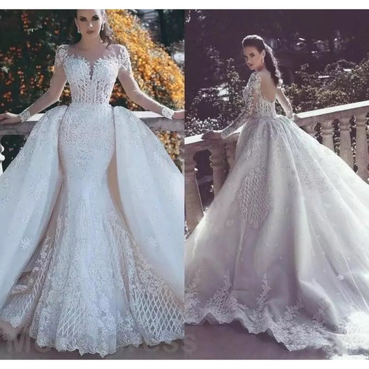 Mermaid Wedding Dresses Long Sleeves Bridal Gowns