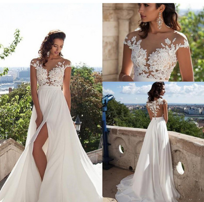 Elegant Bohemian Wedding Dress