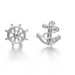 S925 silver earrings anchor earrings