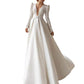Ladies Style White Dress Satin Surface Was Thin And High French Temperament Dress Long Skirt