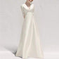 Ladies Style White Dress Satin Surface Was Thin And High French Temperament Dress Long Skirt