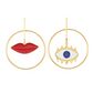 Love earrings punk wind earrings