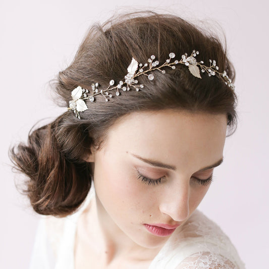 Handmade diamond crystal bride hair band hair head ornaments bride wedding accessories jewelry twigs