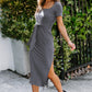 Ribbed Tie Front Dress