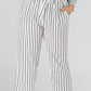 Full Size Striped Paperbag Waist Cropped Pants