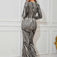 Lace Zip-Back Floor-Length Dress