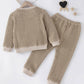 Kids HAPPY Textured Top and Joggers Set