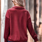 Quarter Zip Dropped Shoulder Spliced Sweatshirt