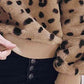 Leopard Print Fuzzy Sweatshirt