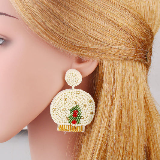 Christmas Snow Globe Earrings