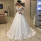 Applique Long Sleeve Wedding Dress Wedding Dress Bridal Gown