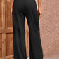 Pleated Detail Straight Leg Pants